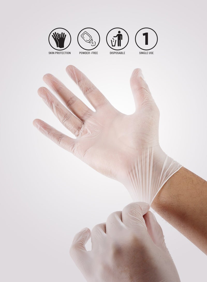 Packwell vinyl Gloves clear powder free Large 100 pcs - Image 2