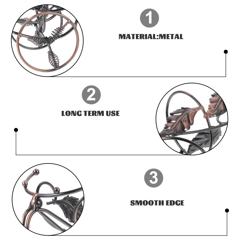 Retro Trailer Shape Metal Wine Rack For Home Bar Countertop Desktop Use - Image 4
