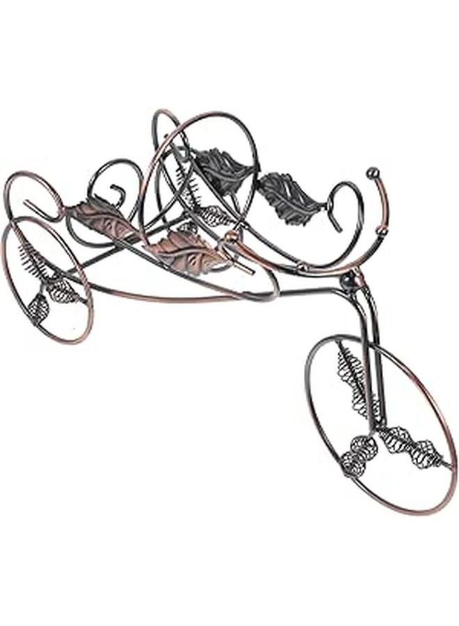 Retro Trailer Shape Metal Wine Rack For Home Bar Countertop Desktop Use - Image 1