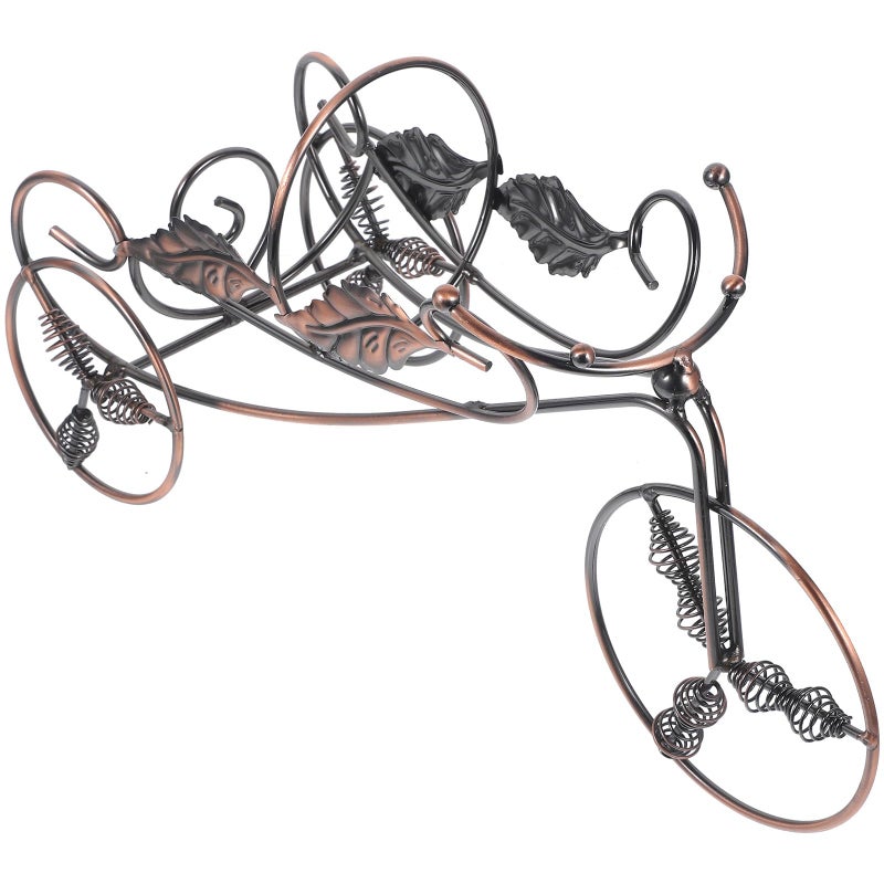 Retro Trailer Shape Metal Wine Rack For Home Bar Countertop Desktop Use - Image 2