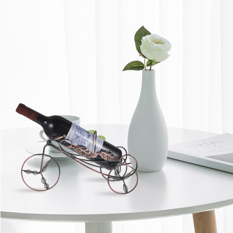 Retro Trailer Shape Metal Wine Rack For Home Bar Countertop Desktop Use - Image 5