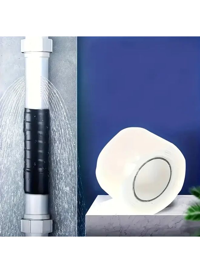 شريط إصلاح الأنابيب الأبيض - إصلاح فوري للتسرب للأنابيب البلاستيكية والزجاج والمعدن والبلاستيك - Image 5