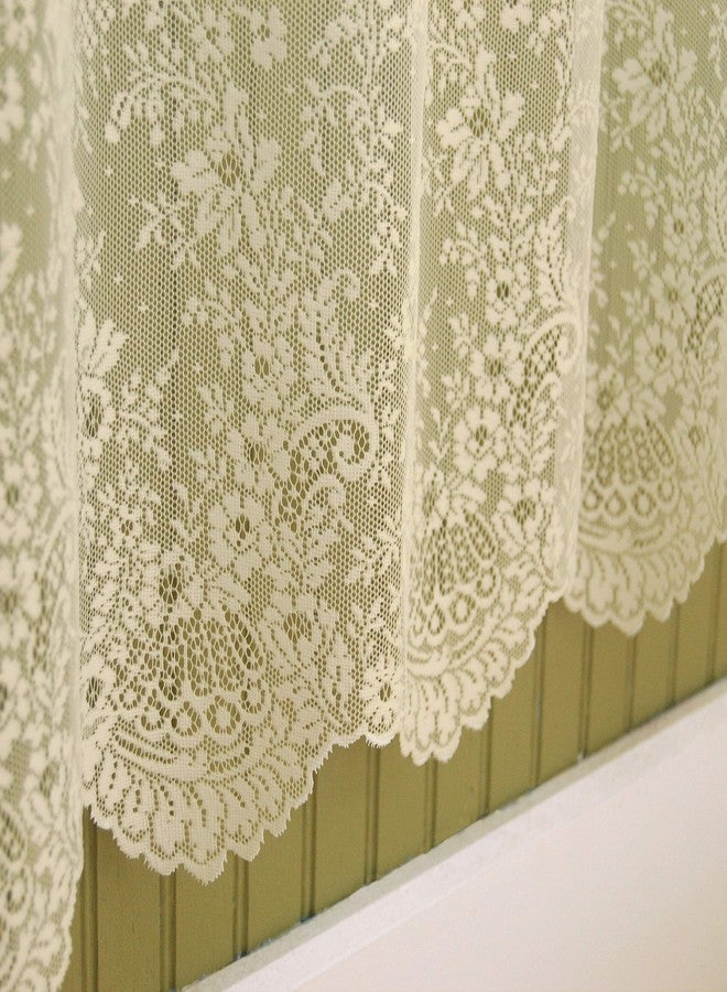 Heritage Lace, Ecru Floret 72x72 Shower Curtain, 72 inch Wide by 72 inch Drop (6290E-OC) - Image 2