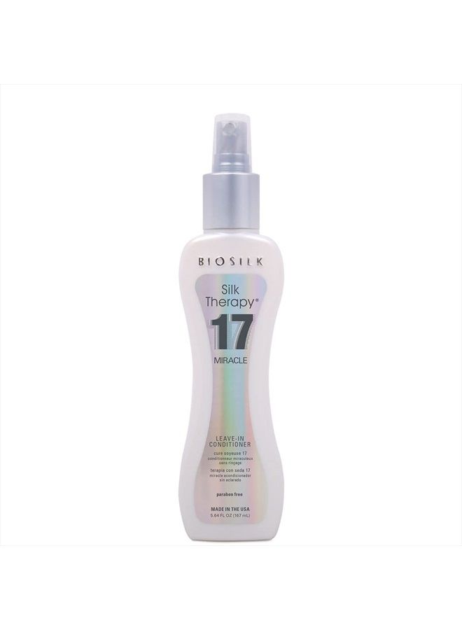 BIOSILK Silk Therapy, 17 Miracle Leave In Conditioner, شفاف، 5.64 أونصة سائلة - Image 1