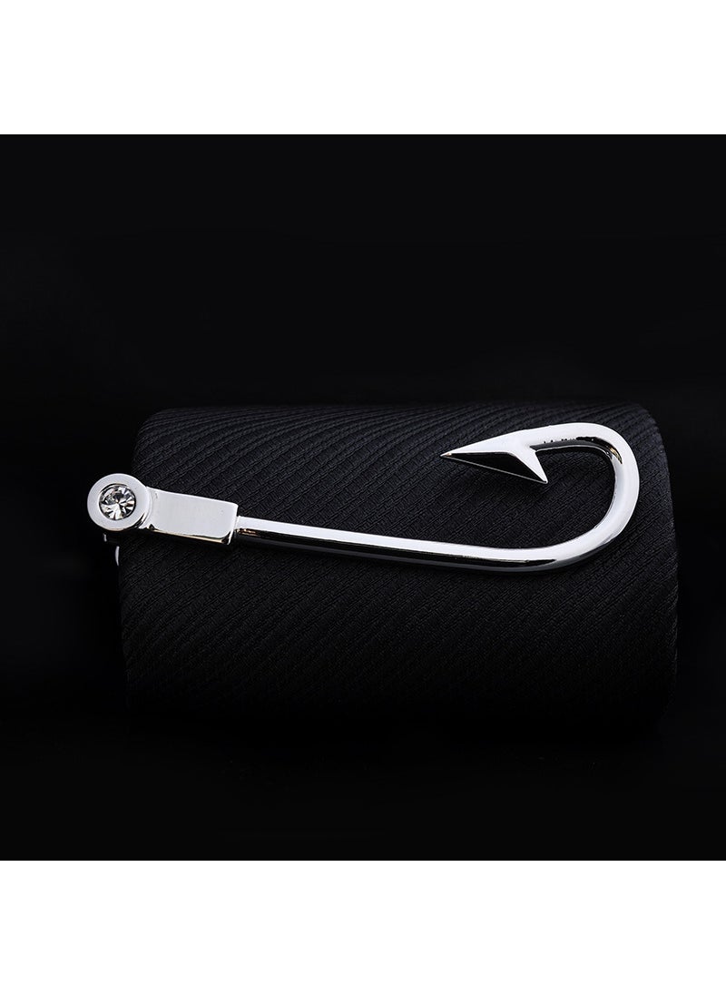 Generic Creative Gold Tie Clip Elegant Accessory for Men J0107 silver fishhook 