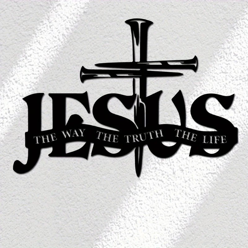 CIFbuy Aluminum Jesus Cross Scripture Wall Art Christian Home Decor Gift（TikTok, temu pick-up service） - Image 2
