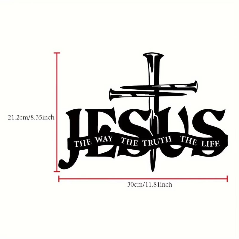 CIFbuy Aluminum Jesus Cross Scripture Wall Art Christian Home Decor Gift（TikTok, temu pick-up service） - Image 5