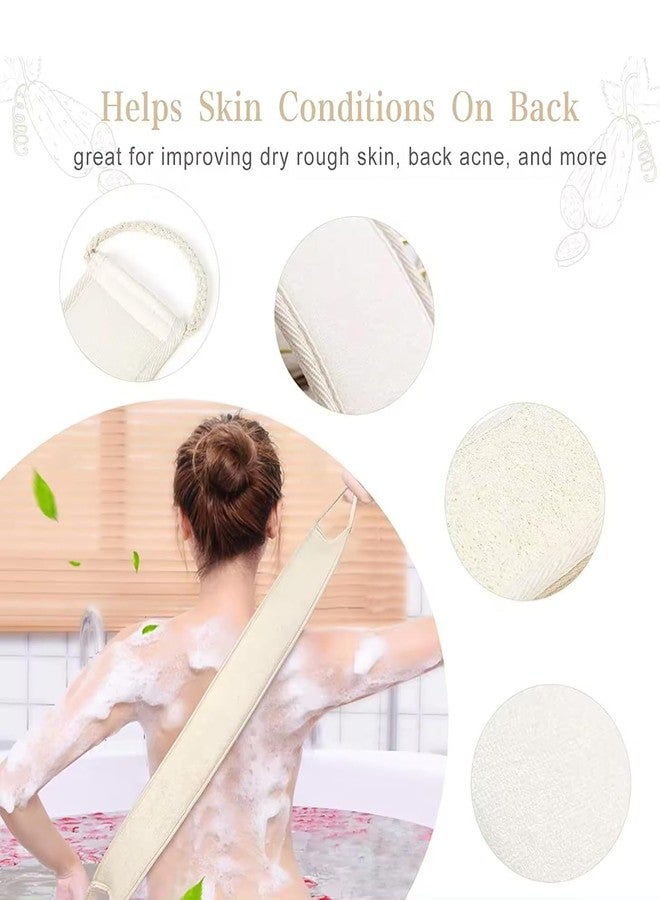 Relatable Exfoliating Natural Loofah Sponge Back Scrubber for Shower, Exfoliating Sponge for Shower, Bath Shower Scrubber for Men and Women (Pack of 1 - Back Scrubber Belt) - Image 3