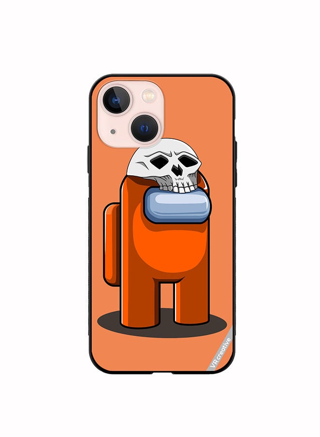 VR CREATIVE Protective Case Cover For Apple iPhone 13 mini Orange Game Among Us In Halloween Design Multicolour - Image 1