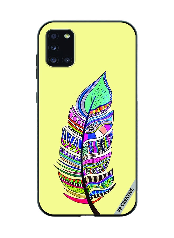 VR CREATIVE Protective Case Cover For Samsung Galaxy A31 Feather Design Multicolour - Image 1