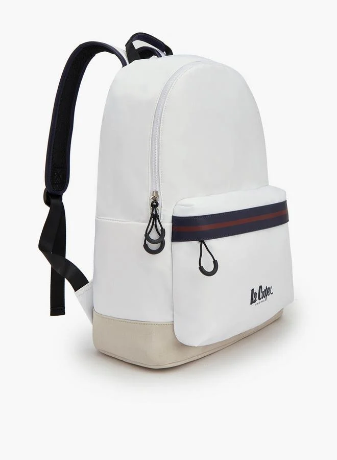 لي كوبر Logo Print School Backpack With Adjustable Shoulder Straps