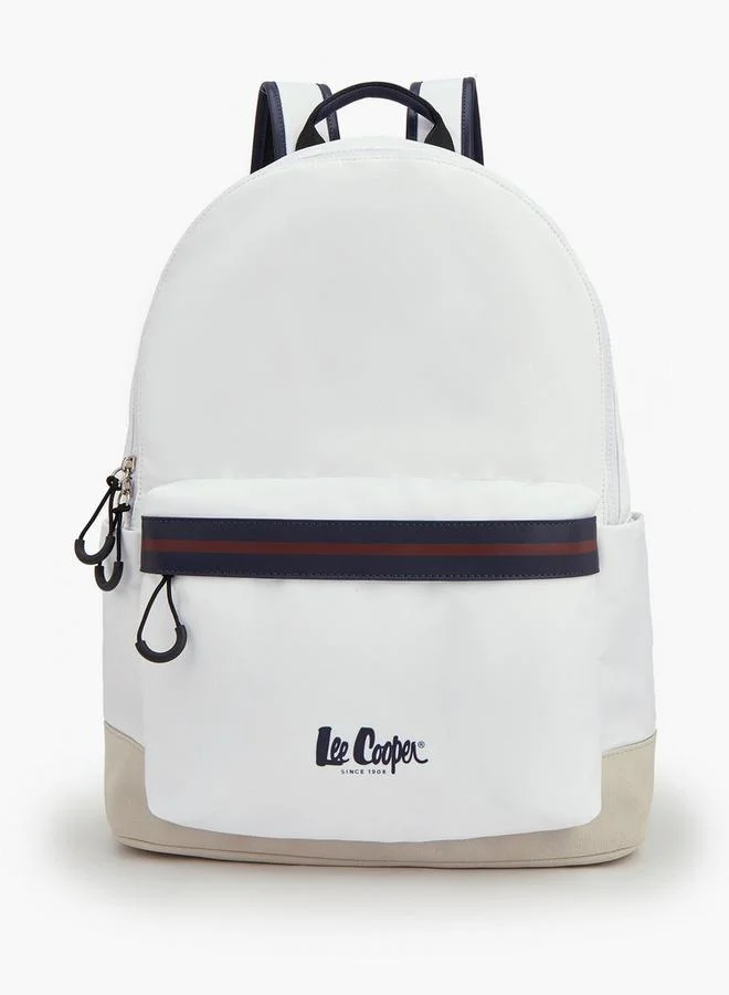 لي كوبر Logo Print School Backpack With Adjustable Shoulder Straps