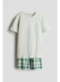 H&M Light green/Checked