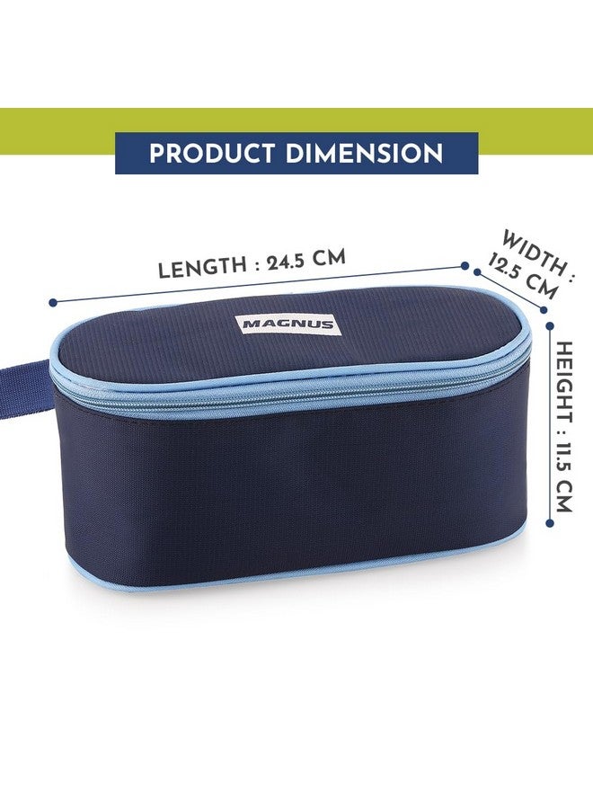 Magnus Microwave Olive 3 - Stainless Steel Lunch Box for Kids and Adults with 2 Steamlock Containers | Ideal Lunch Boxes for Office Men | Includes Roti Box, Steel Fork, and Spoon - Image 3