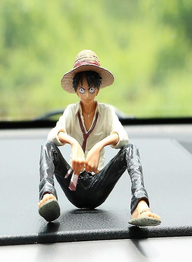 AutoRio Pack of 1 Luffy 1 Piece Action Figure Limited Edition (Luffy Sitting White - Image 1