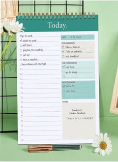 Generic To Do List Notepad, 52 Sheets To Do List Notebook for Work, Twin-ring Spiral Bindling Undated Daily Planner Perfect for Enhanced Productivity and Goal Achievement  - Image 4