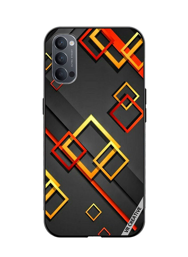 VR CREATIVE Protective Case Cover For Oppo Reno4 Pro 5G Abstract Design Multicolour - Image 1