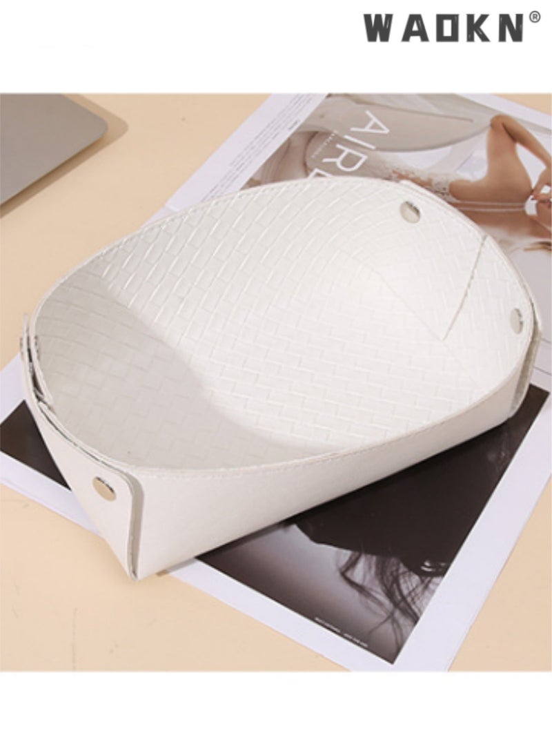 WAOKN Jewelry & Small item Storage Box. Great for living rooms, bedrooms. Organize watches, keys on desktops, sleek design. Combines functionality and elegance for home organization. - Image 1