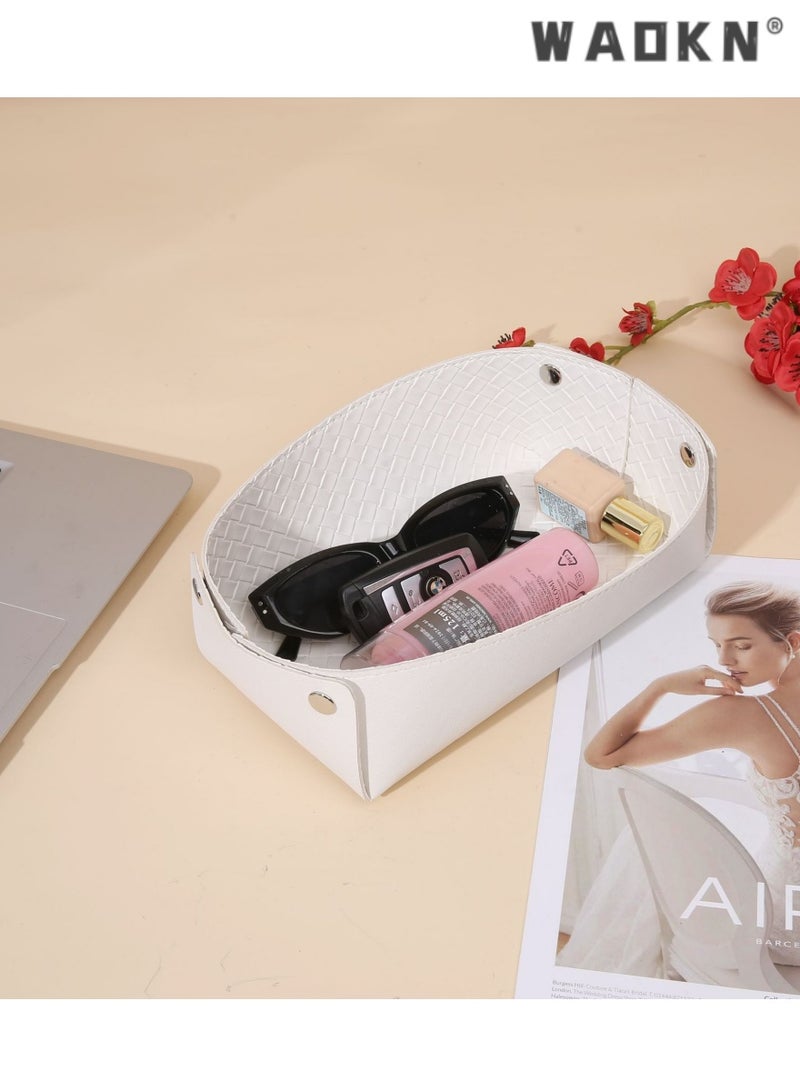 WAOKN Jewelry & Small item Storage Box. Great for living rooms, bedrooms. Organize watches, keys on desktops, sleek design. Combines functionality and elegance for home organization. - Image 3