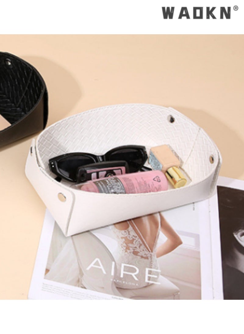 WAOKN Jewelry & Small item Storage Box. Great for living rooms, bedrooms. Organize watches, keys on desktops, sleek design. Combines functionality and elegance for home organization. - Image 4