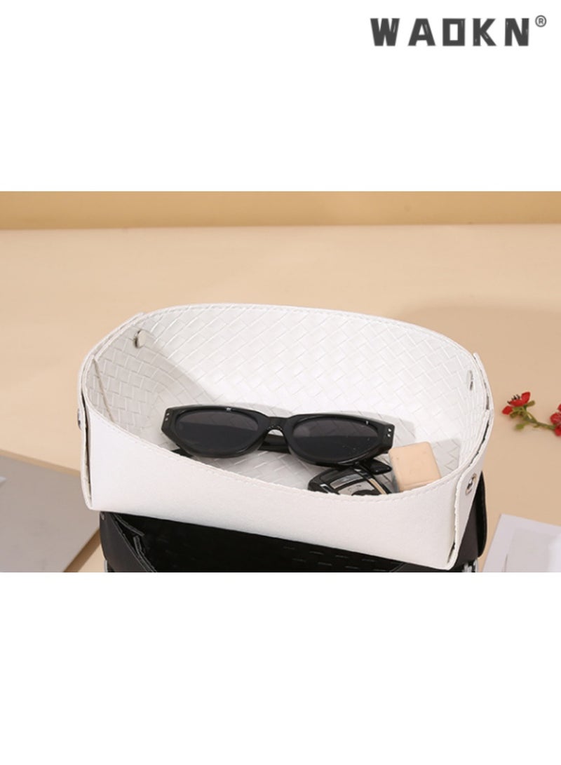 WAOKN Jewelry & Small item Storage Box. Great for living rooms, bedrooms. Organize watches, keys on desktops, sleek design. Combines functionality and elegance for home organization. - Image 2