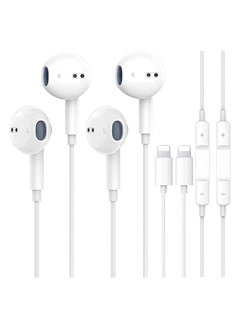 ELTRAZONE - 2 Pack with Apple Earbuds for iPhone Headphones Wired Earphones with Microphone【with Apple MFi Certified】 Noise Isolating Headsets for iPhone 13/12/SE/11/XR/XS/X/8/8 Plus/7/7Plus - Image 1
