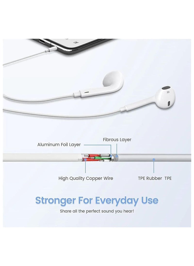 ELTRAZONE - 2 Pack with Apple Earbuds for iPhone Headphones Wired Earphones with Microphone【with Apple MFi Certified】 Noise Isolating Headsets for iPhone 13/12/SE/11/XR/XS/X/8/8 Plus/7/7Plus - Image 1