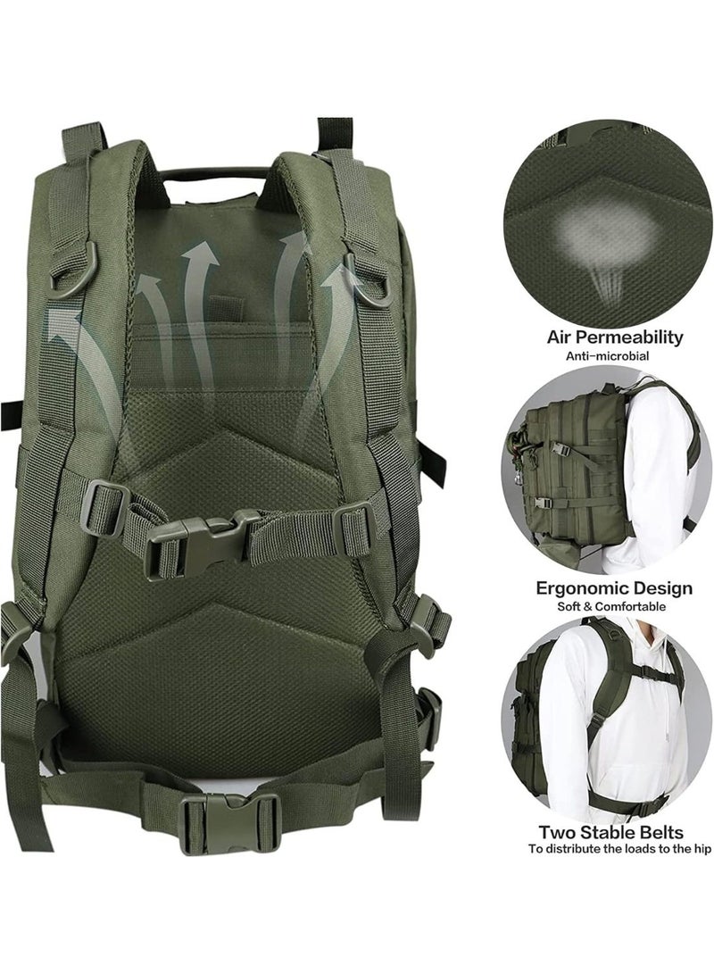HOOKOR 45L Tactical Backpack for Men and Women, Large Waterproof Hiking Backpack,Outdoor Traveling Camping Rucksack Military Backpack with Cup holder - Image 5