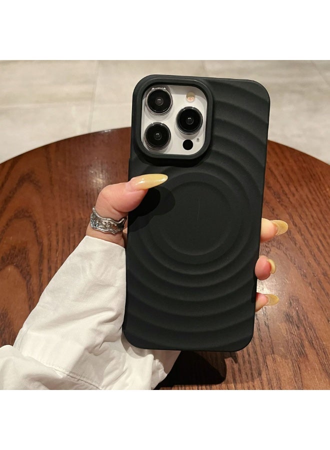 NIBEMINENT Sun Soft Shell Silicone Shell Protective TPU Case Cover For iPhone 14 Pro, Black - Image 1