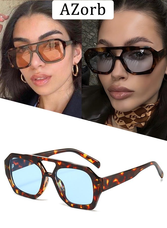 AZorb Sunglasses Men Women Retro Aviator Sun Glassess Tinted Pilot Sunglass for Mens Womens UV Protection Shades - Image 1