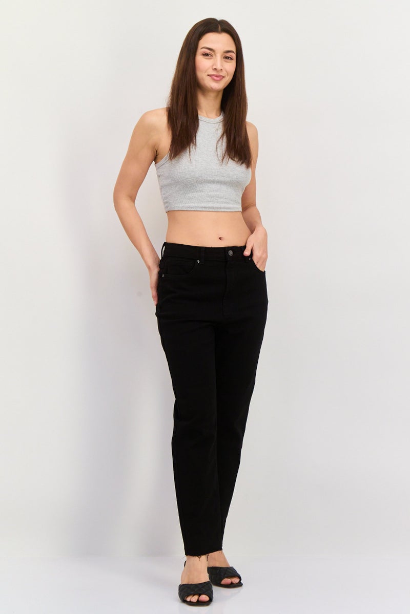 ONLY جينز ضيق للنساء بطول 32، قابل للتمدد، أسود - Image 2