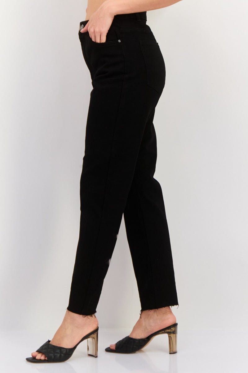 ONLY جينز ضيق للنساء بطول 32، قابل للتمدد، أسود - Image 4