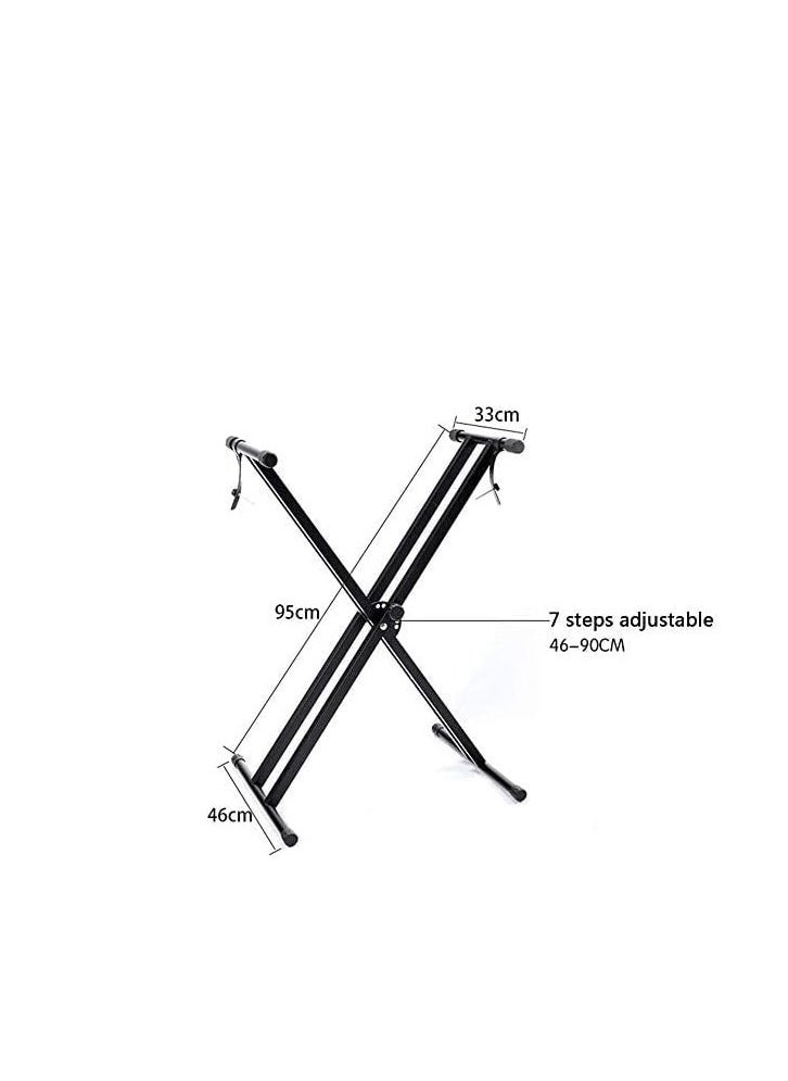 Megarya - Double X Keyboard Stand With Piano X Bench Stool - Image 1