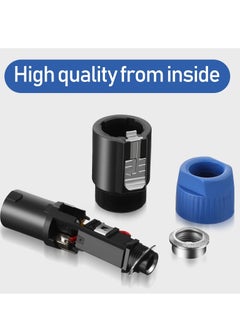 SYOSI 4 Pack Nl4fc Speaker to 1/4 Adapter, Speaker Male to 1/4 Inch Ts Female Converter, 1/4 Inch Female to Nl4fc Male Connectors, Work with 1/4 Port (Blue)  - Image 3