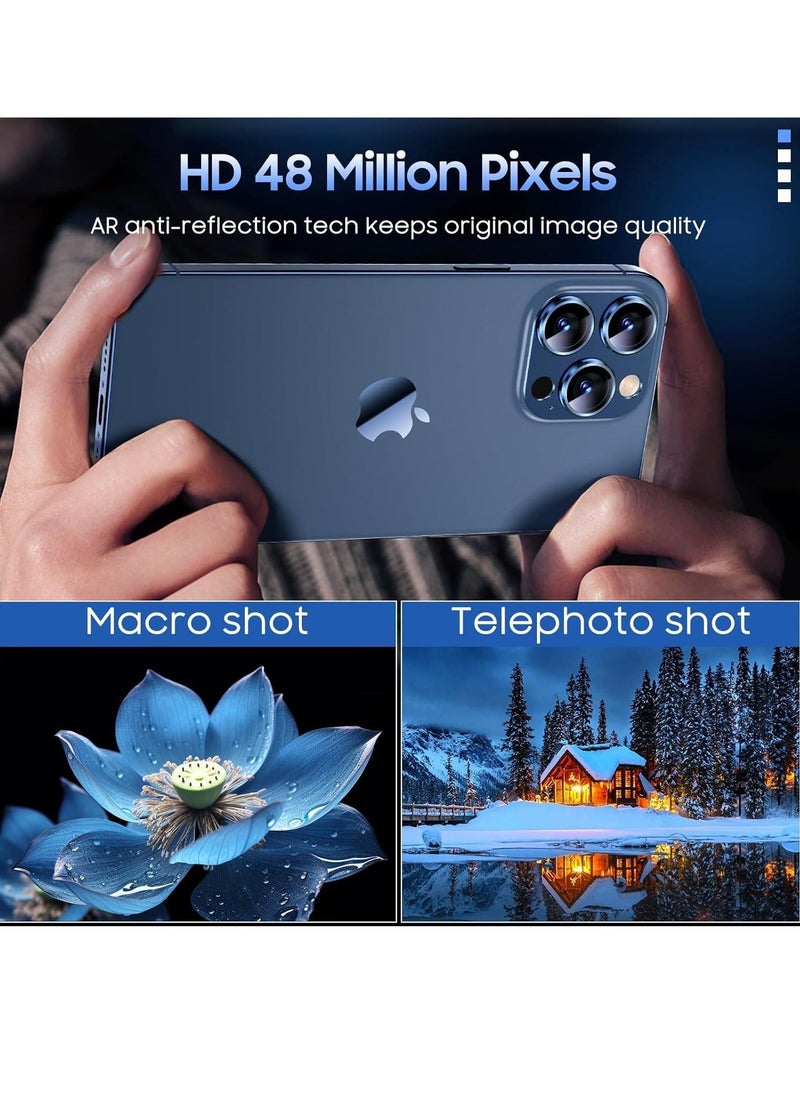 Raxoom Camera Lens Protector for iPhone 15 Pro 6.1in iPhone 15 Pro Max 6.7in,9H tempered glass Integrated full coverage Camera Cover for iPhone 15 Pro iPhone 15 Pro Max[Blue Titanium] - Image 2