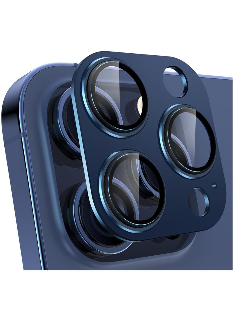 Raxoom Camera Lens Protector for iPhone 15 Pro 6.1in iPhone 15 Pro Max 6.7in,9H tempered glass Integrated full coverage Camera Cover for iPhone 15 Pro iPhone 15 Pro Max[Blue Titanium] - Image 1