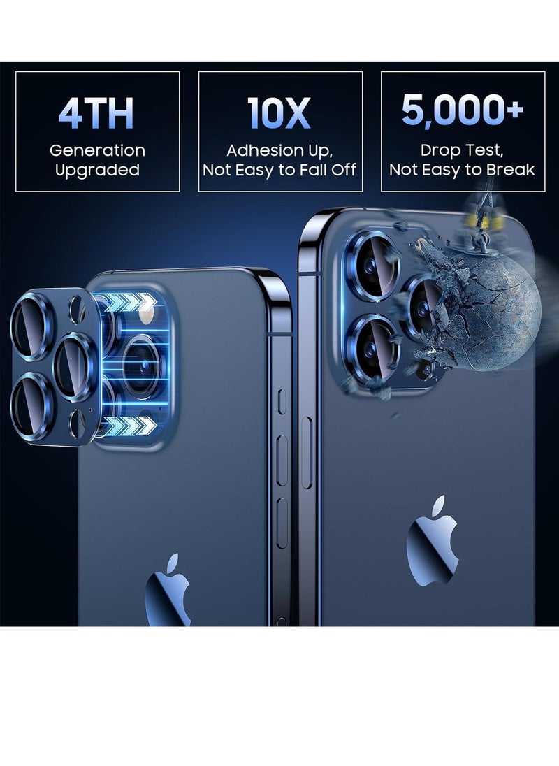 Raxoom Camera Lens Protector for iPhone 15 Pro 6.1in iPhone 15 Pro Max 6.7in,9H tempered glass Integrated full coverage Camera Cover for iPhone 15 Pro iPhone 15 Pro Max[Blue Titanium] - Image 5