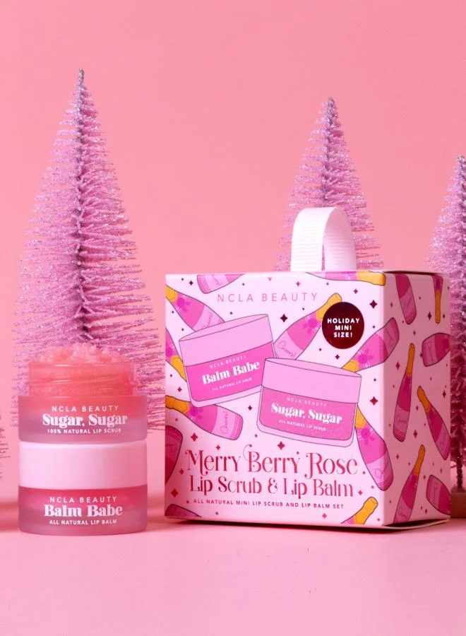 إن سي إل إيه Merry Berry Rose Lip Scrub & Lip Balm Ornament Set