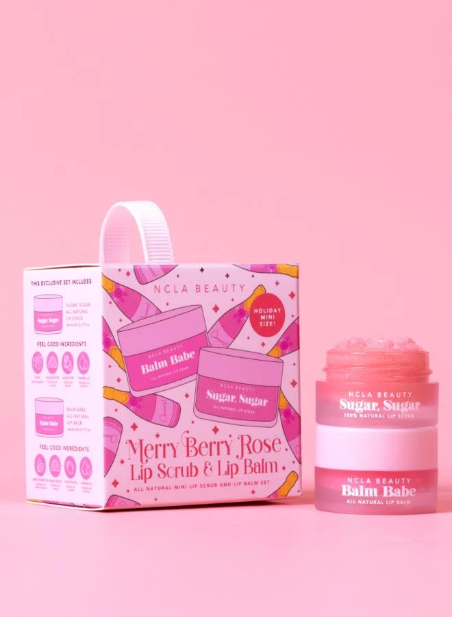 إن سي إل إيه Merry Berry Rose Lip Scrub & Lip Balm Ornament Set