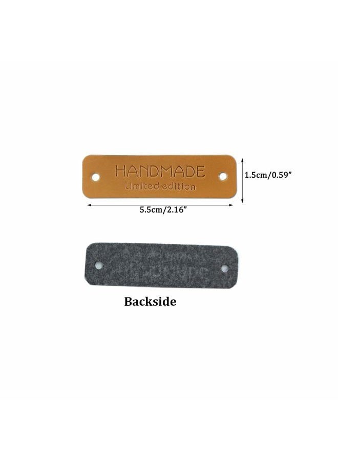 Wenplus 40 Pcs PU Leather Handmade Tag Label - Embossed Embellishment for DIY Apparel, Jeans, Bags, Shoes, Hat (Limited Edition) - Image 2