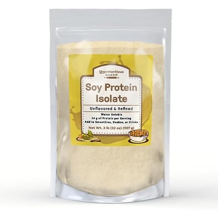 Unpretentious Baker Soy Protein Isolate (2 lb), Good Source of Protein & Iron, Smoothies, Shakes - Image 1