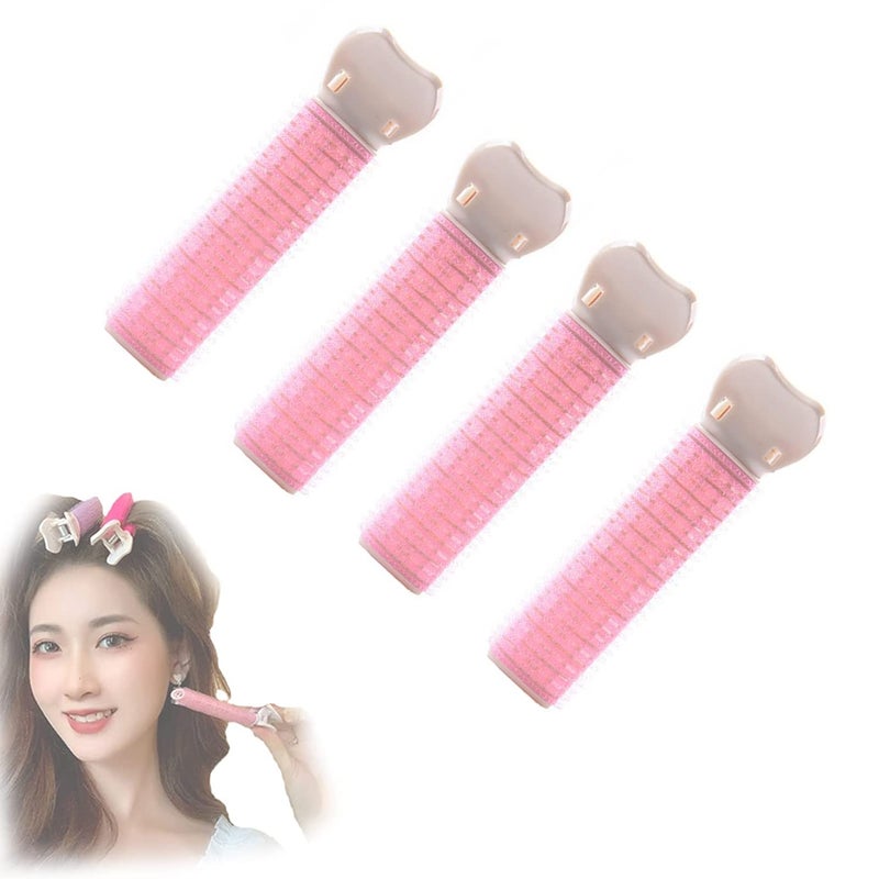 comfrt Volumizing Hair Clips, Volumizing Root Clips for Hair, Velcro Hair Clips, Volume Clips for Roots, Rollers for Fluffy Hair Roots, Heatless Hair Curler (4Pcs, Pink) - Image 1