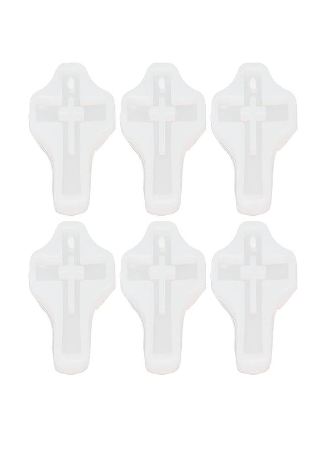 Zerodis 10Pcs Silicone Cross High Elasticity Easy Releasing Multi Function Pendant Casting Resin Cross Silicone for Key Chain DIY Craft Necklace Jewelry - Image 1
