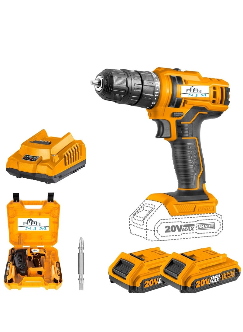 NJM Cordless Chargeable Drill Machine, 1 Set - Image 1