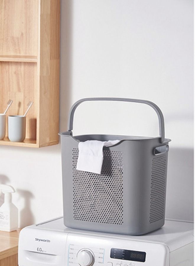 HomarKet Large Laundry Basket Hamper with Handles Washing Bin Dirty Clothes Storage Organizer Grey  - Image 5