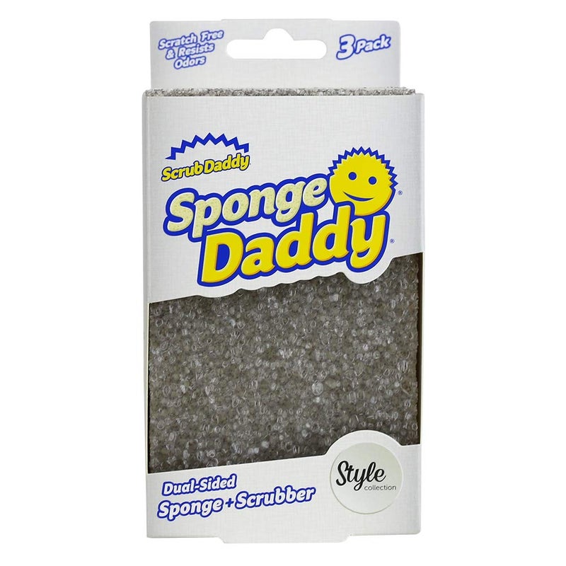 Scrub Daddy Sponge Daddy Style, Dual Sided Sponge Scrubber, Dish Sponges for Washing up, Non Scratch Scourers for Cleaning Dishes, Bathroom Scrubbing Tool, Kitchen Sponges Multipack - Image 5