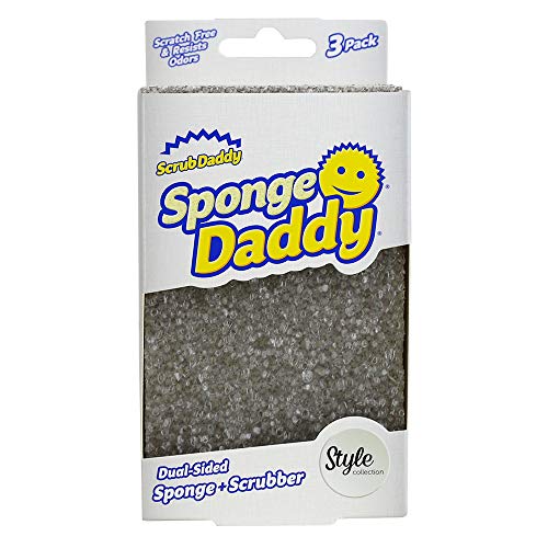 Scrub Daddy Sponge Daddy Style, Dual Sided Sponge Scrubber, Dish Sponges for Washing up, Non Scratch Scourers for Cleaning Dishes, Bathroom Scrubbing Tool, Kitchen Sponges Multipack - Image 1