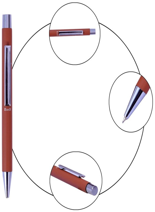 Krink B251 Fitted with Germany Made Refill Ball Pen Ball Point Pen, Terracotta Red - Image 4