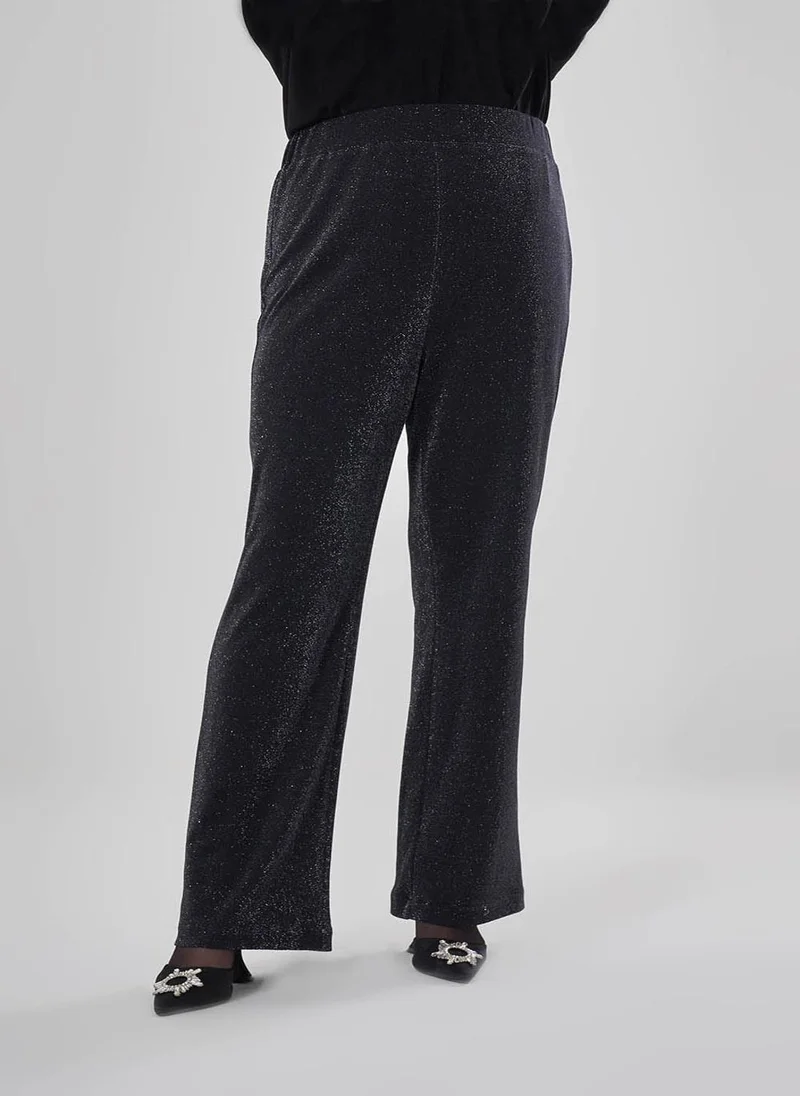 MIZALLE Silver Silvery Trousers