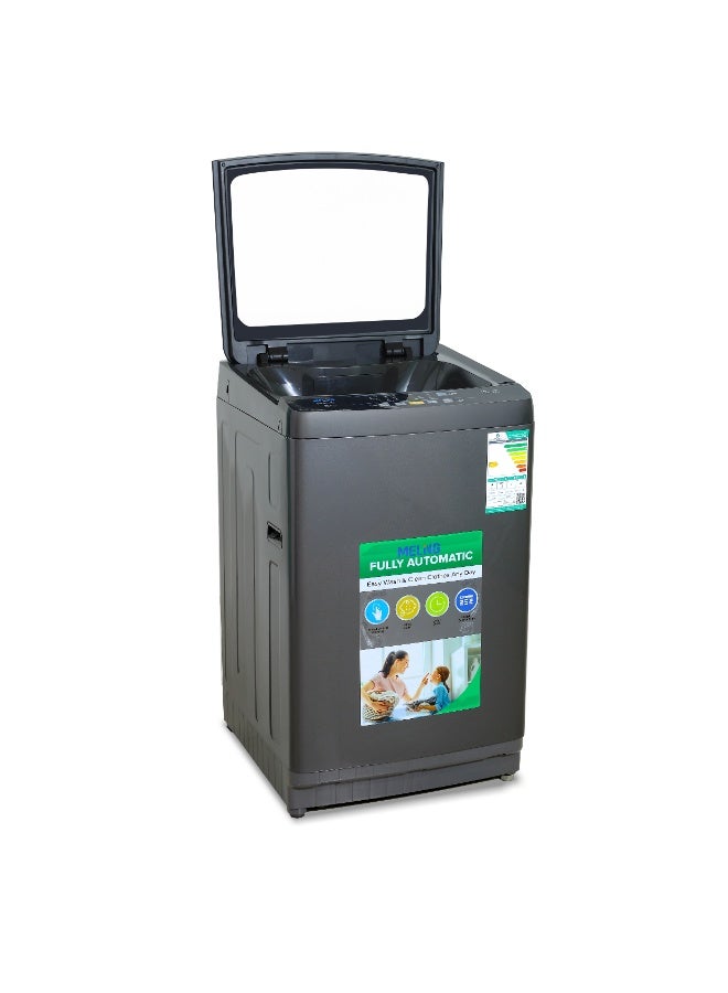 Meling Top Load Automatic Washing Machine, 11KG, Glass Door, Silver - MTL120-620G - Image 3